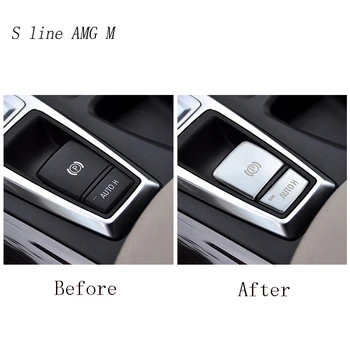Styling auto Pentru BMW X5 X6 E70 E71 x5m x6m Centrală a Frânei de parcare Automată H Butoane de comutare a Acoperi Autocolante de Interior Accesorii auto