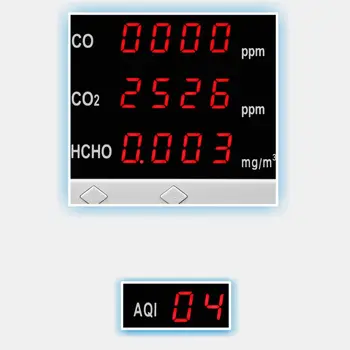 Interior Calitatea Aerului Exterior Monitor CO/HCHO/TVOC Tester CO2 Metru Analizor de Gaze