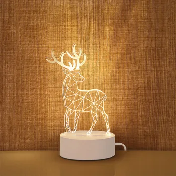 Desene animate 3d Lampă de Masă Noutate Iluzie 3d USB Led Drăguț lumina de Noapte Decor Acasă Decor Dormitor pentru Copii Lampa Cadou de Crăciun