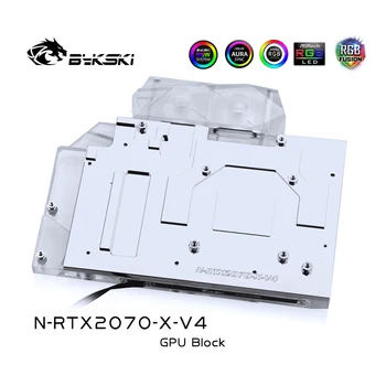 Bykski Apă, Bloc pentru NVIDIA RTX2070 Fondatorii Ediție/Ediții de Referință/EVGA 2060/GTX1660Ti Acoperire Completă GPU Block /RGB Lumina
