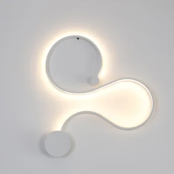 Modern curba LED lampă de perete snakelike S forma corpuri de lumini pentru camera de zi aisel coridor aluminiu decor acasă Murale corp de Iluminat