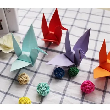 50pcs Manual Macara de Hârtie Decor de Nunta Petrecere de Ziua de BRICOLAJ Decoratiuni de Logodna Culori Origami Crane Consumabile Partid
