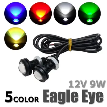 2 buc 18MM 110LM LED-uri Auto Eagle Eye Lumina de Zi DRL Rezervă Lumina Alb