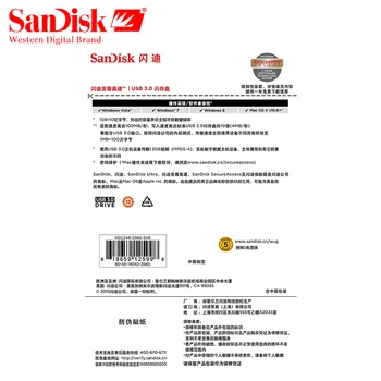 SanDisk CZ48 USB 3.0 Flash Drive 256GB Pen Drive 128GB USB3.0 Stick de Memorie de 64GB U Disc 32GB 16GB USB Viteza de Citire de până la 100M/s