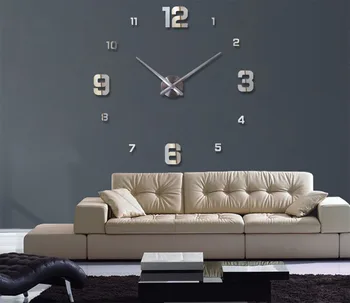 New Home 3d Agățat de Perete Ceas de Cuarț Ceasuri Fashion Design Modern, s-au Grabit Ceasuri Oglindă Autocolant DIY Living Decorul Camerei