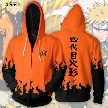 Naruto Anime Costume Cosplay cu Fermoar Hanorac cu glugă akatsuki pulover cu Gluga Halloween Haine Naruto Jacheta Barbati Naruto Hoodie