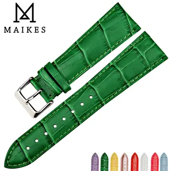 MAIKES accesorii ceas 16mm 18mm 20mm 22mm curea de ceas din piele ceas curea de moda verde pentru Gucci femei watchbands