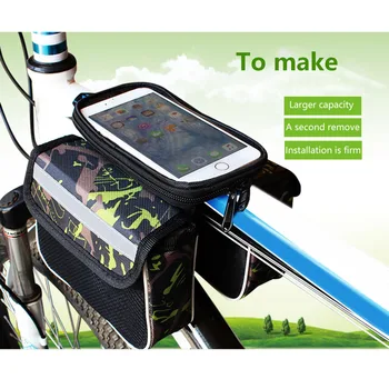 Touchscreen Sac de Biciclete Sac Impermeabil de Mare Capacitate Cadru Sus Fata Tub Sac de Ciclism 6.5 în Cazul în care Telefonul Biciclete MTB Accesorii