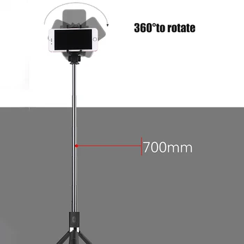 360 de Grade rotativ Bluetooth Selfie Stick Trepied de la Distanță fără Fir și Trepied Suport Monopied pentru Telefonul X 8/8 Plus