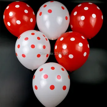 Transport gratuit 50pcs de 12 țoli baloane latex dot baloane Albastru roșu roz și alb, în combinație petrecere de ziua pentru copii decor