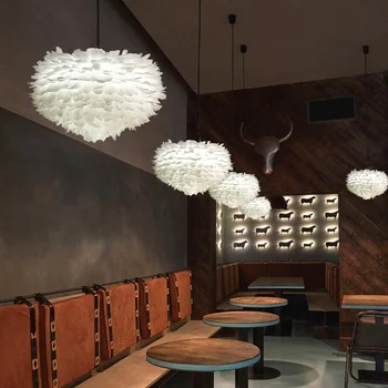 Pană Pandantiv Lumini LED Nordic Pandantiv Lampă de Design Luciu de Epocă Loft Decor Cafe, Sala de Mese Bucătărie Acasă Corpuri de iluminat