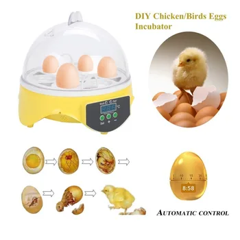 7 Ouă Capacitate de Pui Ouă de Pasăre Incubator de Ouă Raft Tava Automată de Control Inteligent de Prepelita Papagal Incubare Instrument UE Plug