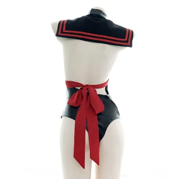 Japoneze Sexy Colegiul Stil Dulce Student din Piele Guler Marinar Picioare cu Zip Fata de Școală Joc de Rol Costume Costum Nou