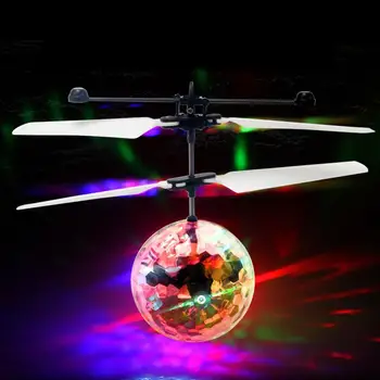 10 Pc-uri pentru Copii de Zbor Mingea Electronice RC Minge de Zbor Infraroșu Inducție Aeronave de Lumină LED Mini Elicopter de Jucărie