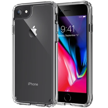 Pentru iPhone SE 2020,pentru iPhone 7/7 Plus/8 8 Plus Caz,WEFOR rezistent la Socuri Bara de protecție Anti-Zgârieturi Clar Spate HD Clare