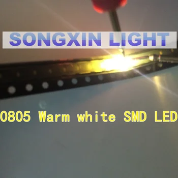 500 buc 0805 SMD LED alb Cald led-uri 2800-3200K Lumină LED Diodă Apa Limpede DIY Super Luminoase