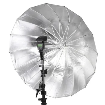 Selens 105cm 130cm 165 cm Parabolic Reflectorizante Umbrela de Culoare Argintie pentru Speedlite Studio Flash Iluminat Indirect w/ Geanta de transport
