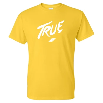 Avicii T-shirt DJ Moda Streetwear ADEVĂRAT Solid de Culoare Scrisoare de Imprimare Bărbați Femei Tricou Sport-Casual din Bumbac Tricou Tricouri Topuri Haine