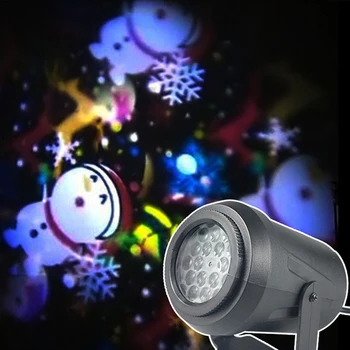 Blizzard Rotativ Mobil Laser Proiector de Lumini de Craciun Petrecere de Anul Nou Luminile 16 Modul de LED-uri Lumini de Scena Peisaj Lumini de Gradina