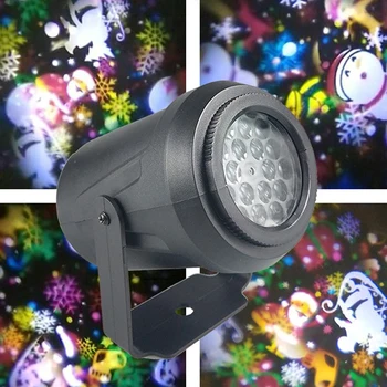 Blizzard Rotativ Mobil Laser Proiector de Lumini de Craciun Petrecere de Anul Nou Luminile 16 Modul de LED-uri Lumini de Scena Peisaj Lumini de Gradina