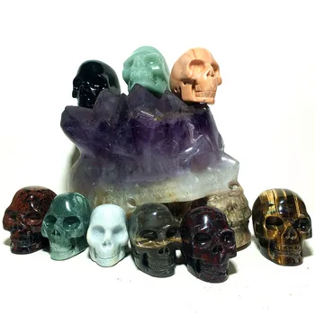 Naturale craniu de cuarț de cristal Pietre de nunta decor acasă chakre tratament de Halloween DIY cadou Reiki cranii