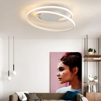 AC85-265V Lumini Plafon Lampă cu LED Pentru Living Dormitor Camera de Studiu Acasă Modern Alb sau Negru montare pe suprafață, Lampă de Plafon
