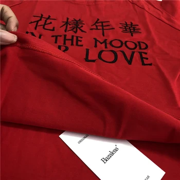 Streetwear femei topuri În starea de spirit pentru dragoste Scrisoare de imprimare tricouri Moda de vara decupate Roșie Femei culturilor sus Punk tricouri