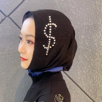 Femeile musulmane doamna instant diamante hijab cap turban