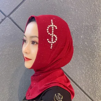 Femeile musulmane doamna instant diamante hijab cap turban