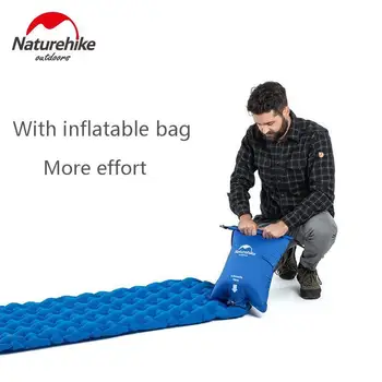 Naturehike Noi Sosesc Gonflabile de Dormit Pad Cu airbag-Saltea Camping în aer liber Mat Ultralight Tabara de corturi de Umiditate-dovada Pad