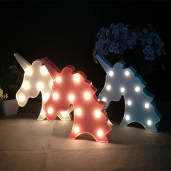 Navida Unicorn Flamingo a CONDUS Lumina de Noapte Copil de Dus Decor de Crăciun pentru Acasă Bradul de Crăciun 3D Lampa de Birou Petrecerea de Nunta