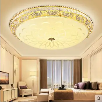 Dormitor lampa de simplu și modern, led lampă de plafon rotund living atmosferă de casă de cristal lampă cameră caldă lampa
