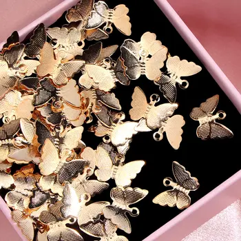 Trendy Aliaj Fluture Pandantive Pentru a Face Cercei Argint Aur Insecte Animale Sharms de Înaltă Calitate Bijuterii DIY Accesorii Vrac