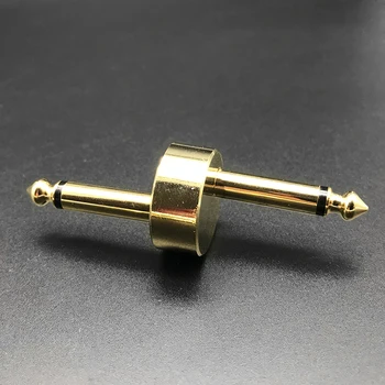 4buc Efect Chitara Pedala Converti Conector JACK-JACK Plug Metal de Lipire Adaptor Patch Conecta la 6.35 6.35 Aur Conector