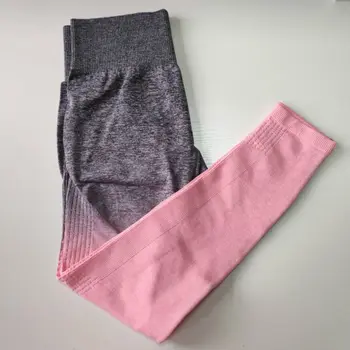 Yoga Pantaloni Talie Mare Gradient de Culoare fără Sudură Strâns de Fitness Pantaloni Hip Exercițiu Nouă Pantaloni sport accesorii