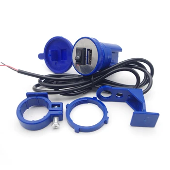 Motocicleta Incarcator USB rezistent la apa Albastru Pentru suzuki gsx600f katana tl1000r gsx s 750 katana 600 katana gsx750f vstrom dl650 12V