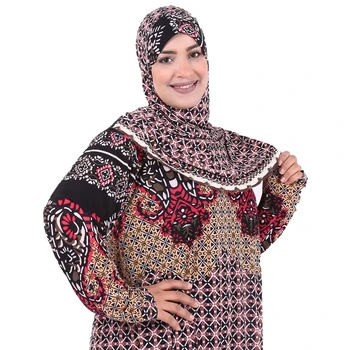 Musulman Abaya pentru Femei Arabe Islamice Îmbrăcăminte Haine Lungi de Culoare Aleatorii Rugăciunea Eid Mubarak Imprimare Orientul Mijlociu arab Hijab Rochie