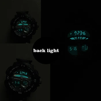 MIZUMS Militare Ceasuri LED-uri Digitale Ceas Sport Barbati din Oțel Inoxidabil de Aur Dual Display Cuarț Ceas de Om Relogio Masculino