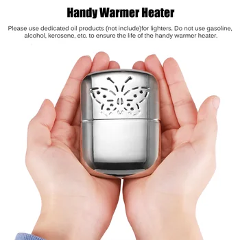 Portabil De Buzunar Platinum Combustibil Standard De Mână Mai Cald De Interior, În Aer Liber La Îndemână Mai Cald Încălzire Aliaj De Zinc Buzunar Mai Cald