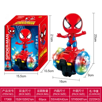 Marvel film anime Avengers alliance NE căpitanul Spiderman echilibru masina de cascadorii cool electric de muzică ușoară pentru copii jucarii