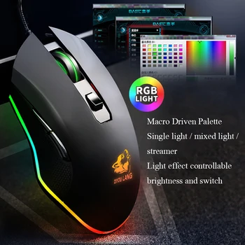 V1 cu Fir Mouse de Gaming(800-3200DPI) Silent Iluminat din spate cu LED USB Optic Ergonomic Mouse de Gaming LOL Soareci Surfing Gamer Mouse-ul Pentru PC
