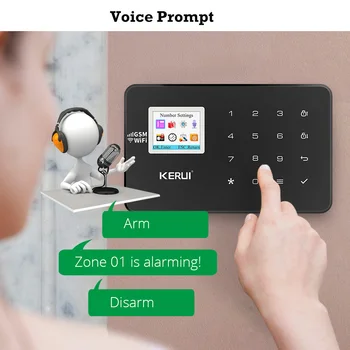 KERUI W18 de Alarmă Sistemul de Alarmă de Securitate Acasă Rezidențiale Senzor de Mișcare APP de Control Inteligent GSM, WIFI, Sistem de Alarmă Antifurt Kit