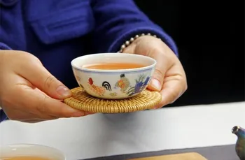 Dinastiei Ming replica pui de culoare găleată cilindru cupa archaize jumătate de mână-pictat jingdezhen kung fu cesti de ceai eșantion ceașcă de ceai