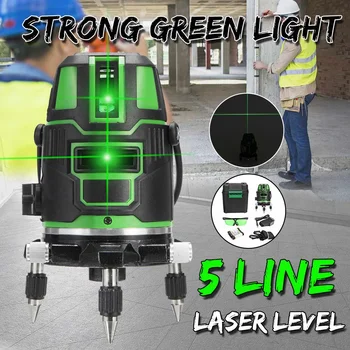 Becornce 4D Nivel cu Laser 5 Linii la 360 de pe Orizontală pe Verticală Crucea Verde cu Laser de Nivel de Auto-Nivelare Măsură Fascicul Laser Puternic