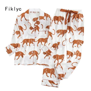 Fiklyc lenjerie mai sexy femei seturi de pijamale cu animal print feminin pijamale seturi vestidos de novia pijamas de inverno