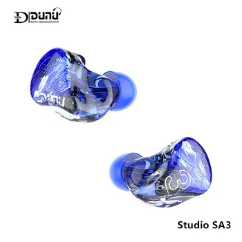 DUNU Studio SA3 3BA HIFI In-ear EarphoneMonitor Pavilioane 3 Armătură Echilibrată Driver Hi-Res Audio IEM Rășină 3D-imprimate Căști