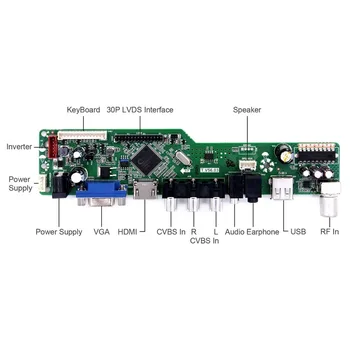 Controler de Bord Kit pentru LTN133AT23 801 LTN133AT23-801 TV+HDMI+VGA+AV+USB, LCD, ecran LED Driver de Placa