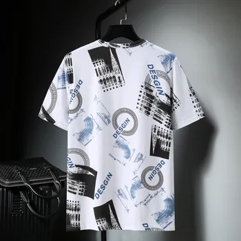 Oversize T-shirt pentru Bărbați de Mari Dimensiuni 10XL Topuri Tricouri Vara Hip Hop Casual Imprimare Tricouri Plus Dimensiune 9XL10XL Haine Largi HX456