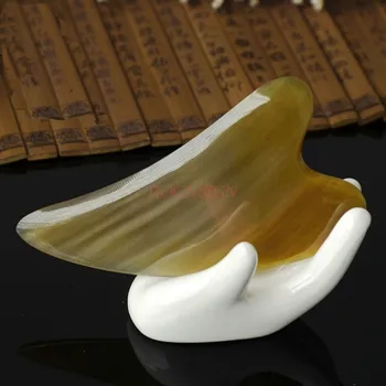 Gua sha instrument de masaj corn decopertarea generala a organismului faciale naturale subțire fata draga meridian frumusete artefact rad