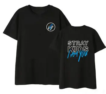 Vară stil kpop straykids concert fel sunt ai printat-o de gât tricou unisex moda maneca scurta tricou vrac fanii k-pop